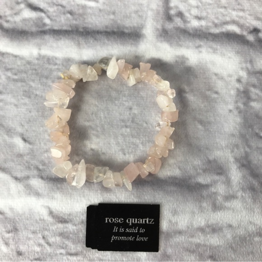 Rose Quartz Crystal Stretch Bracelet‎